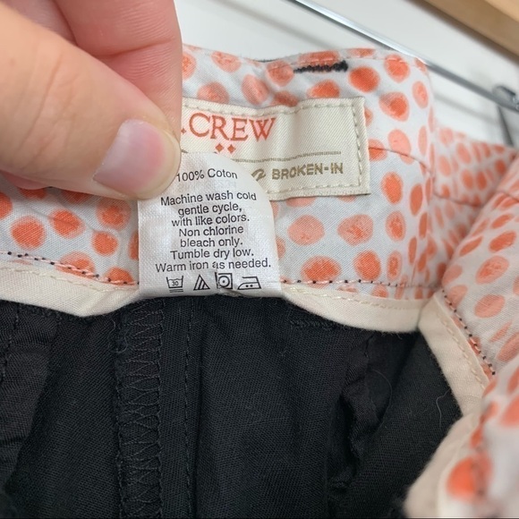 J. Crew Broken-In Chino Cotton Black Shorts Size 2 - Picture 7 of 8
